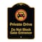 Signmission Designer Series-Private Drive Do Not Block Gate Entrance With No Car Symbol, 24" H, BG-1824-9783 A-DES-BG-1824-9783 - alternate 1